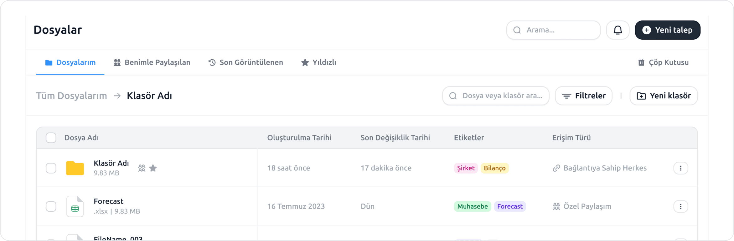Performance tracking interface