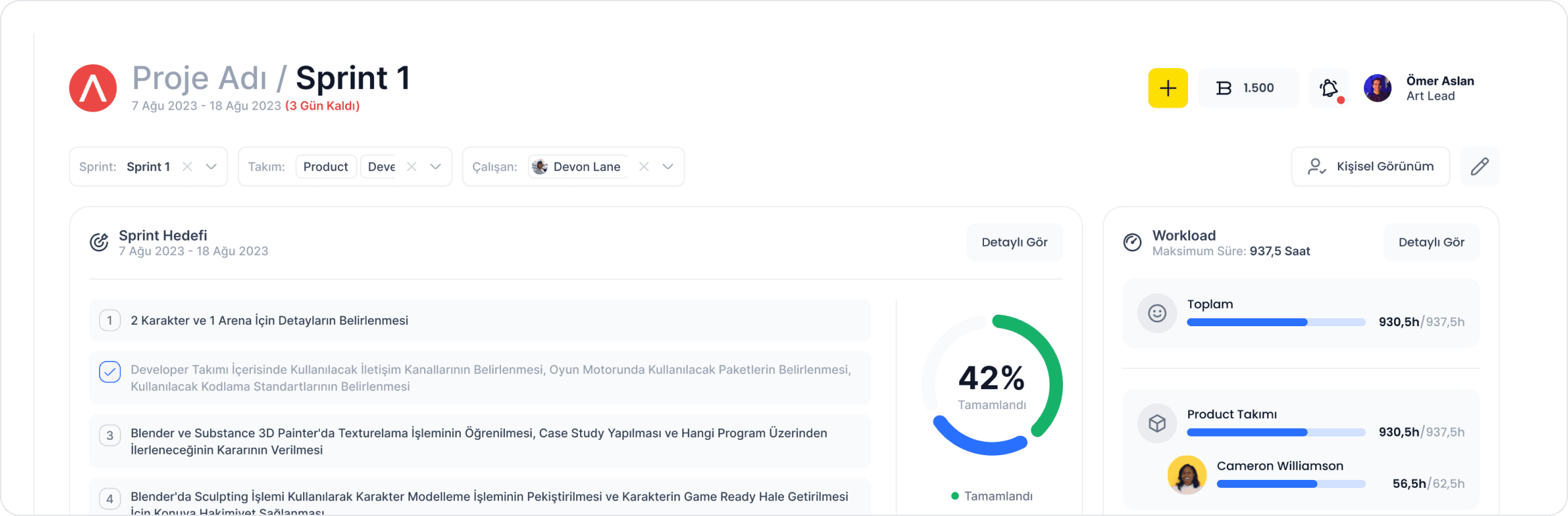 Internal social network interface